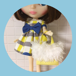 チェックワンピース&ファーバック♡yellow