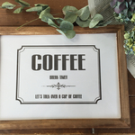 ナチュラルフレーム  COFFEE (ホワイト)ポスター付き