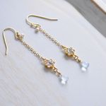 限定✴︎雪の結晶【アクアマリンの雫】ピアス、イヤリング