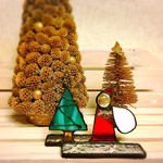   ★SALE★ 3500円→2950円 ステンドグラス クリスマス サンタ&ツリー