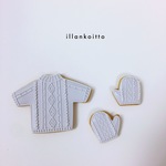 セーター手袋セット（グレー）　【アイシングクッキー】
