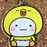 【新作】送料無料☆アクリルキーホルダー☆ぴっぴきぐるみしろまる_As4