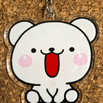 【新作】送料無料☆アクリルキーホルダー☆新作しろくま_Ask1