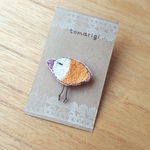 デコポンぶんちょの刺繍ブローチ