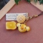 （再）ミニパン(コアラパン)のストラップ(樹脂粘土)