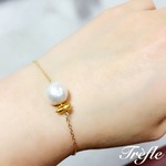 【再販７】コットンパールとメタルさざれ石のブレスレット