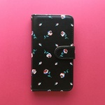 花柄 フラワー 手帳型 iPhone Android スマホケース スマホカバー ケース カバー 鏡付き ミラー付き おしゃれ かわいい