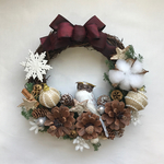 クリスマスリース　幸せを運んでくるシロフクロウモチーフ　minneChristmas2017