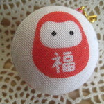 マカロンケースのストラップ(ダルマさん　青ヒゲさん)