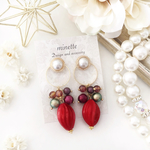 パール&アーモンドボリュームピアス