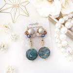 セルロイドチャーム♡Swarovskiビジュー  エメラルドグリーン
