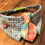 犬・猫　31～34　cocoちゃんネクタイチョーカー　フルーツ柄イチゴ
