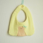 リボンのボブ子ちゃんのスタイ　クリームイエロー
