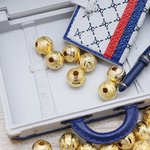 【メタルビーズ/カット加工・スターダスト(約6mm)約20個】ゴールド/丸玉/ラウンド/金属ビーズ/ヒキモノ/メタルパーツ/アクセサリーパーツ ap001781