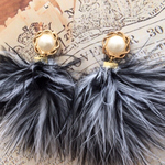 ヴィンテージパールのマラボーファーピアス