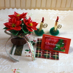 ミニチュアＸｍａｓ～ポインセチアセット♪