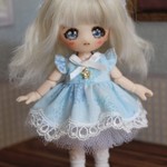 冬柄ワンピE水色2点セット