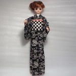 ジェニー　着物　モノトーン・花柄