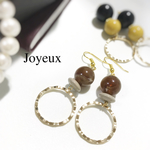 アンティークフープのピアス✳︎ブラウン