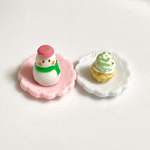 雪だるまケーキとツリーケーキ(緑)