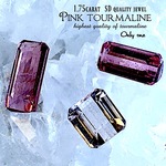 【宝石✧計1.75カラット!!】ピンクトルマリン・SDクオリティ✧【宝石商 直輸入!! 珍しい産地✧】No.064/スクエア＆バケットカット【３石】セット【アフリカ産!!✧】