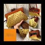 a★i…様専用ページ●フランス製イエロ●ーゴールド Velveteen 木製がま口バッグ