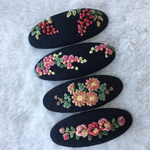 ご注文品 刺繍バレッタ8.3×3  ４点
