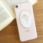 かすみ草の標本風 iPhoneケース/押し花ケース