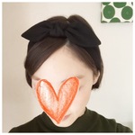 【おとなサイズ】ガーゼのリボンヘアバンド（ブラック）