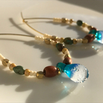 海の雫のフープピアス