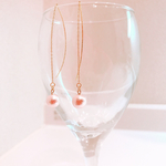 ピンクコットンパールのアメリカンピアス♡