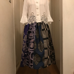 着物リメイクパッチワークスカート②