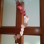 ハートのモビール