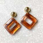 ゴールド カボション と べっ甲 ピアス or イヤリング
