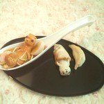 鼬らーめん餃子セット・アクセサリートレー(フェレット)