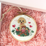 パピーとクマのぬいぐるみ＊刺繍フレーム