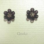 ガラスの花　（ブラック・ハナビラ6枚）