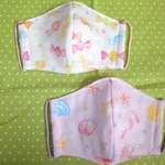 【子供用】ガーゼ立体マスク　２枚セット　キャンディ＆海の仲間