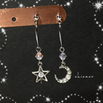 SWAROVSKI🌙ムーン⭐️スター ピアス／イヤリング silver