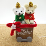 *yunico*ミニチュアテディベア　クリスマス気分の2匹のベア
