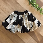 再販4【秋冬】たっぷりふわふわボリュームバルーンスカート シックなお花