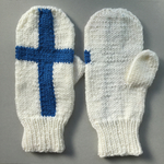 北欧国旗の大きな手ぶくろ  -フィンランド-