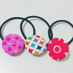 くるみボタンヘアゴム♡3個セット27mm