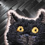 一点物【黒猫ちゃん　刺繍ブローチ】一点物　猫　