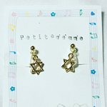 新品☆星×ゴールド☆シンプル♪樹脂ノンホールイヤリング