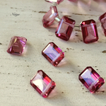 宝石質ピンクトパーズAAA　レクタングルファセットカット７×５×３mm