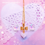 シャンパンリボンネックレス♡pearl