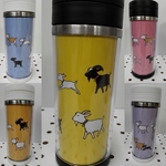 山羊さん柄のカスタムステンレスボトル350ml