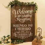 【受注製作】木製アメリカンヴィンテージ/手描きウェルカムボード⋆結婚式