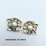 大ぶり♡ランダムビジューピアス(イヤリング)